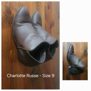 Charlotte Russe Dark Brown Ankle Boots